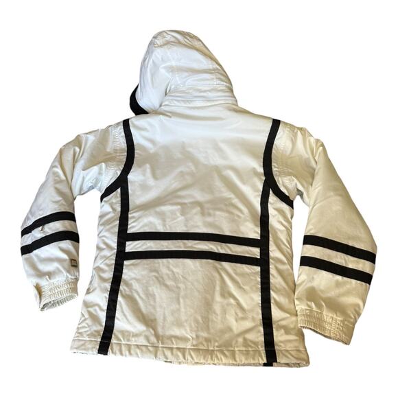 Spyder For Girls white & black ski snowboard coat removable fur hood aged 12-14 - Picture 13 of 15